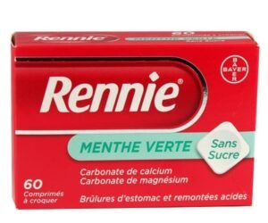 Rennie (Carbonate de calcium & Magnésium) – Comprimés à croquer